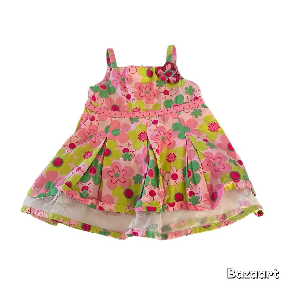 Kid Zone  Flower Sundress 12M Pink